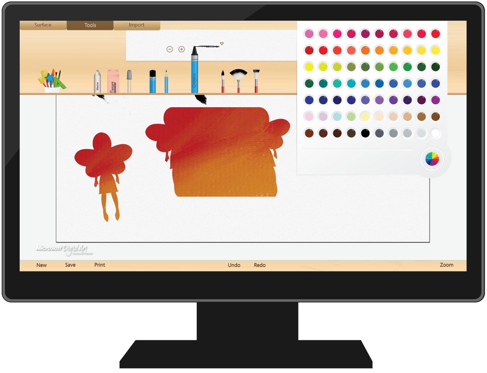 Crayon Texture Simulation