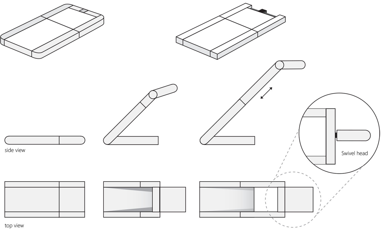 Fold Up Mobile Projector Concept