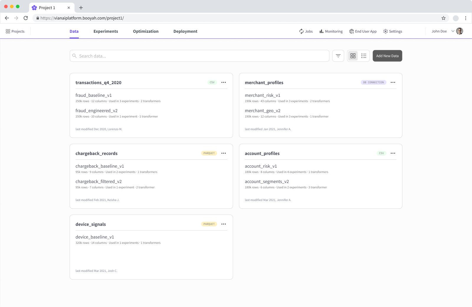 Data Ingestion & Feature Set Management