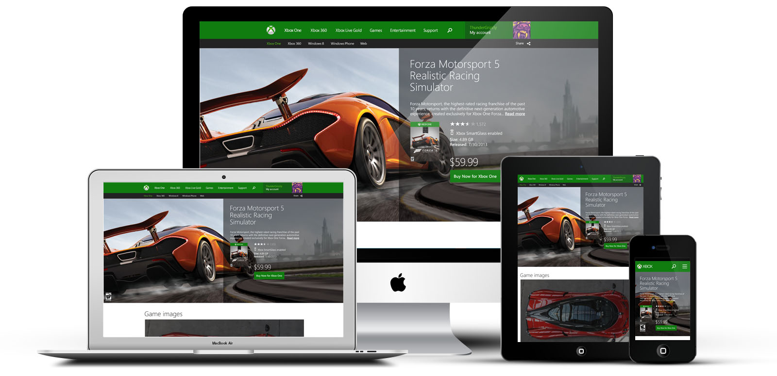 Xbox Website Devices