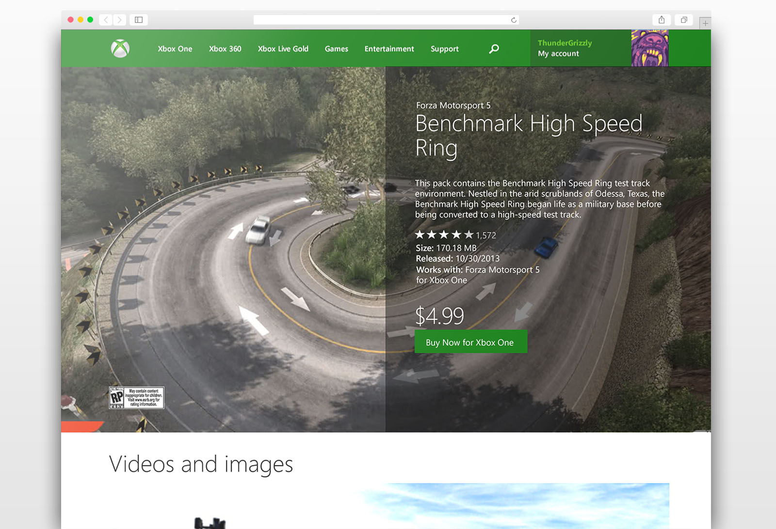 Xbox Website DLC Design