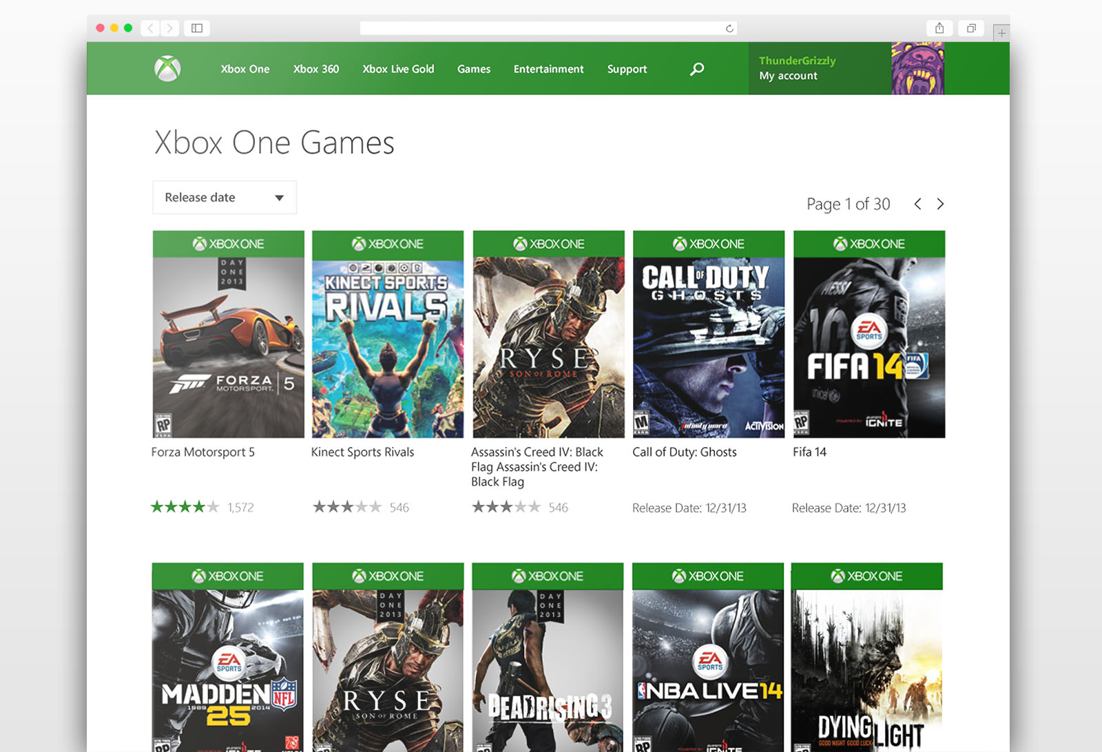 Xbox Website Media Gallery